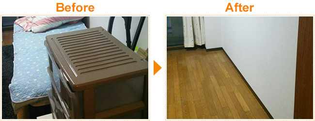 単身家財数点の不要品回収